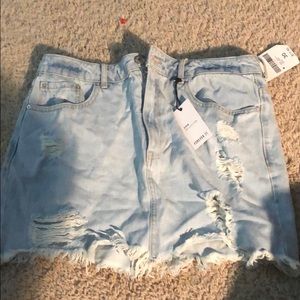 High waisted Jean skirt